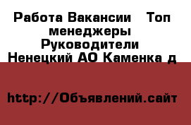 Работа Вакансии - Топ-менеджеры, Руководители. Ненецкий АО,Каменка д.